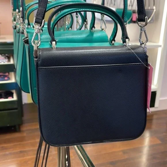 Kate Spade Staci Square Crossbody Saffiano Leather Black - Picture 7 of 16